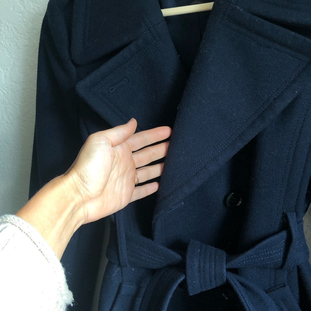 Banana Republic beautiful long wool peacoat - Picture 3 of 8